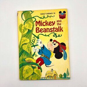 Mickey and the Beanstalk Book 1973 Disney Wonderful World of Reading Hardcover